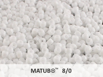 Matubo 8/0, Chalk White, 10 g