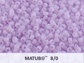 Matubo 8/0, Soft Lilac Opal Matted, 10 g