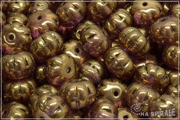 Dn - Pumpkin 8x11 mm, crystal violet gold luster, 5 ks