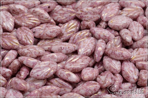 List bukov 7x11 mm - Chalk Violet Teracota, 20 ks
