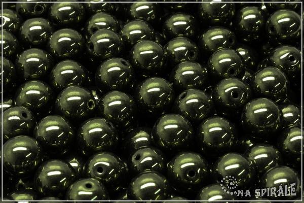 Kuliky 8 mm, Metallic Fern, 16 ks