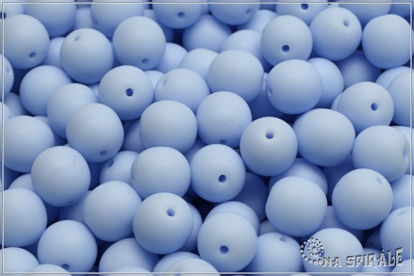 Kuliky 8 mm, Opaque Light Blue Matted, 16 ks