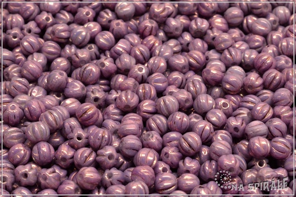 Meloun - melon bead 4 mm, Antique Blueberry, 50 ks