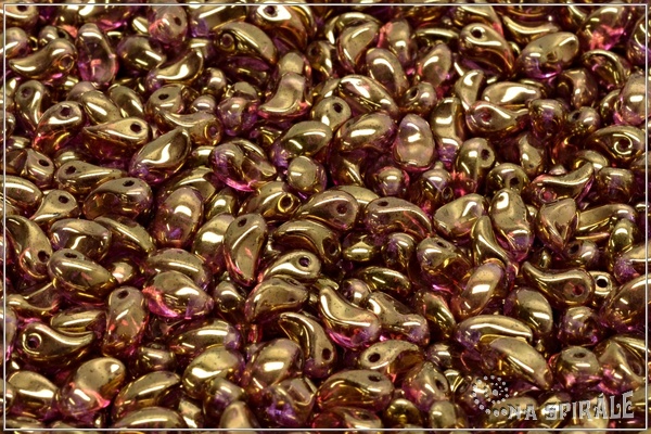 Lily Petal 4x6 mm - Crystal Violet-Gold Luster, 30 ks