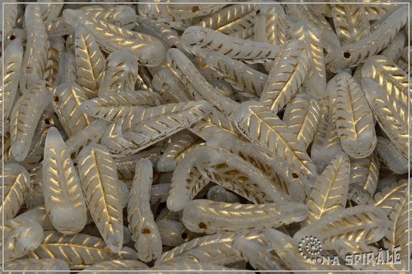 Peka 5x17 mm, Crystal Mat Gold Wash - ir matn zlat ztr, 12 ks