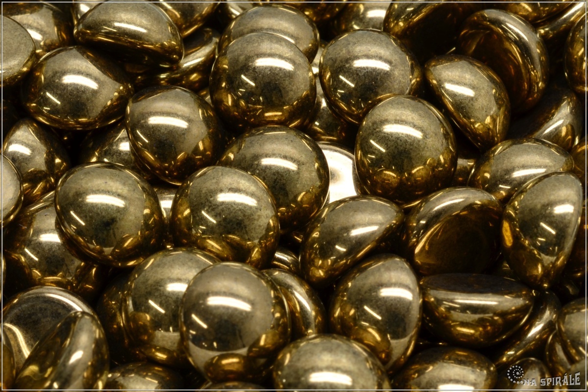 Kaboon kulat 12 mm - Jet Gold, 1 ks