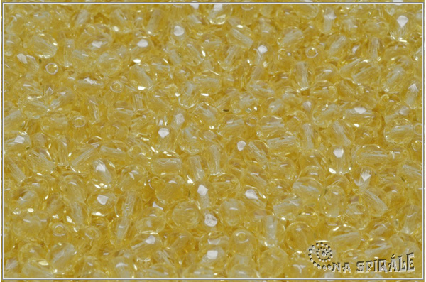 Ohovky 4 mm, Transparent Light Jonquil, 50 ks