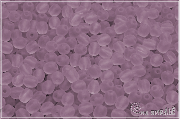 Oh�ovky 4 mm, Transparent Light Amethyst Matted, 50 ks
