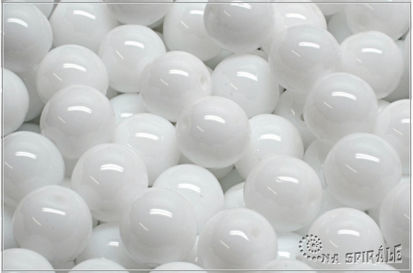 Kuliky 10 mm, Chalk White, 6 ks