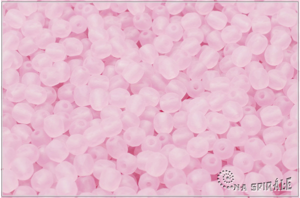 Oh�ovky 4 mm, Transparent Light Pink Matted, 50 ks