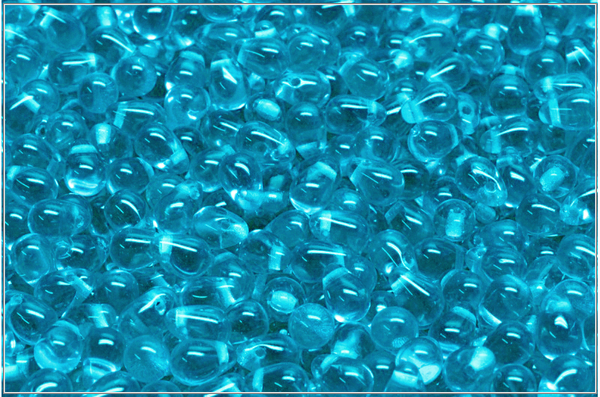 Kapiky/Drops 4x6 mm, Transparent Aquamarine, 60 ks