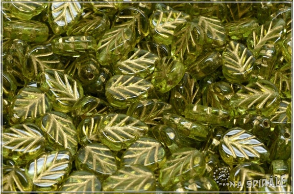 List mtov 10x8 mm - Olivine Gold Wash, 20 ks
