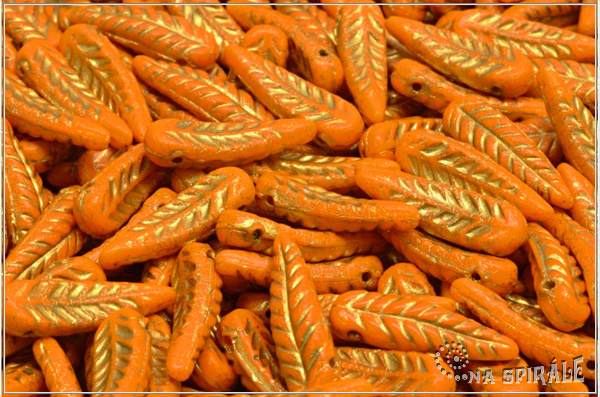Peka 5x17 mm, Opaque Orange Gold Wash, 12 ks