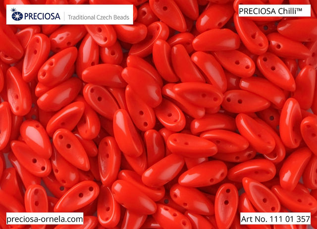 Preciosa Chilli, Opaque Red, 30 ks