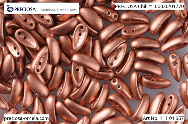 Preciosa Chilli, Silky Metallic Copper, 30 ks