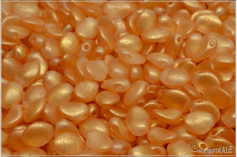 Tulip Petal 6x8 mm - Crystal Polychrome Chameleon Orange, 30 ks