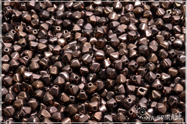 Lucerny 4x4 mm, Metallic Chocolate, 100 ks