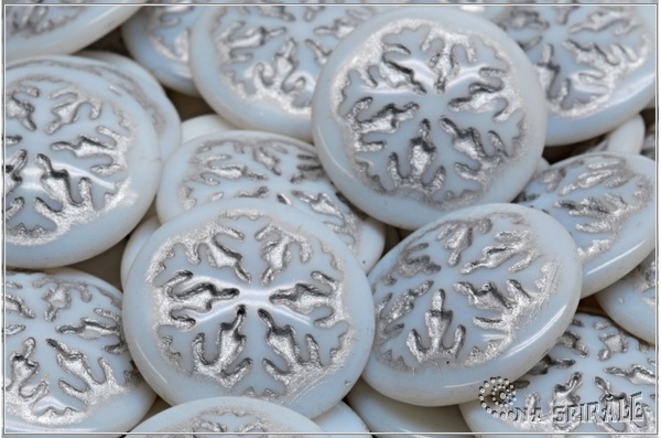 Kaboon vloka 21 mm - Chalk Silver Wash, 1 ks
