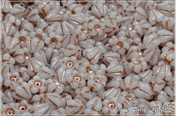 Kytiky - Zvoneky, 6x4 mm, Chalk Taupe Wash, 25 ks