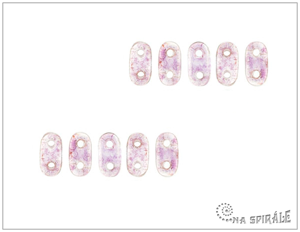 CzechMates Bar 6 mm, Luster Transparent Topaz/Pink, 50 ks