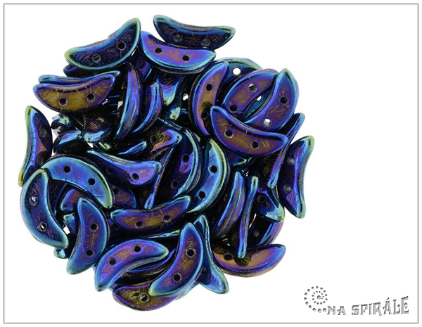 CzechMates Crescent, Metallic Iris Blue, 30 ks