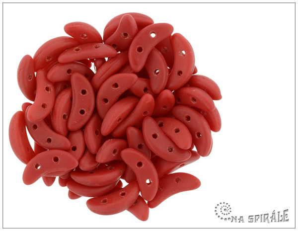 CzechMates Crescent, Matte Opaque Red, 30 ks
