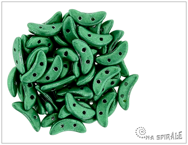 CzechMates Crescent, Saturated Metallic Emerald Green, 30 ks
