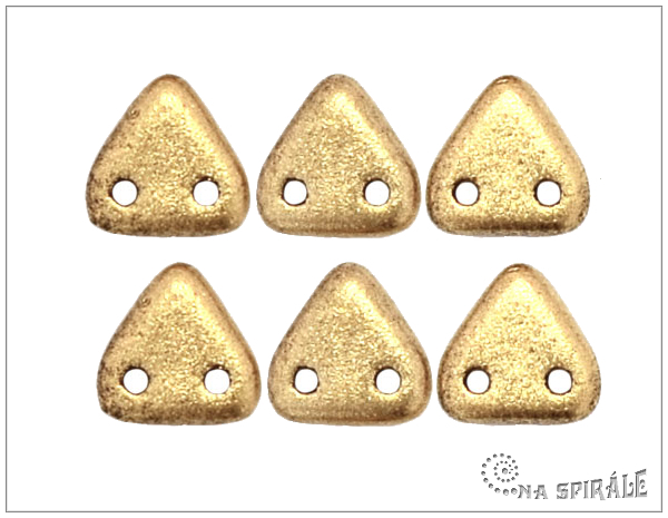 Trojhelnk dvoudrkov 6 mm, Silky Metallic Sand, 30 ks