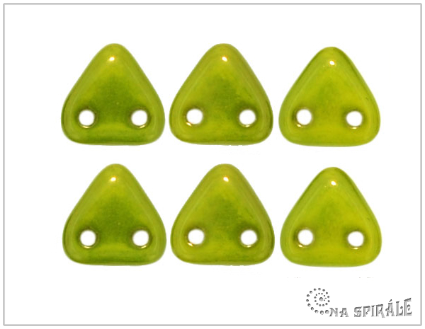 Trojhelnk dvoudrkov 6 mm, Silversheen Chartreuse, 30 ks