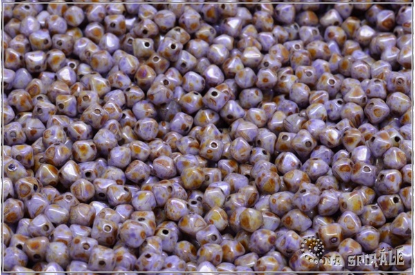 Lucerny 4x4 mm, Chalk Herbs&Spices Lavender, 100 ks