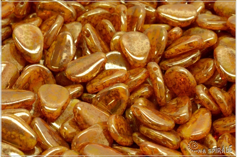 Anemone Petal 8x11 mm - Orange Opal Red Teracota, 12 ks