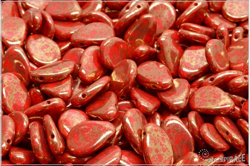 Anemone Petal 8x11 mm - Opaque Red Red Teracota, 12 ks