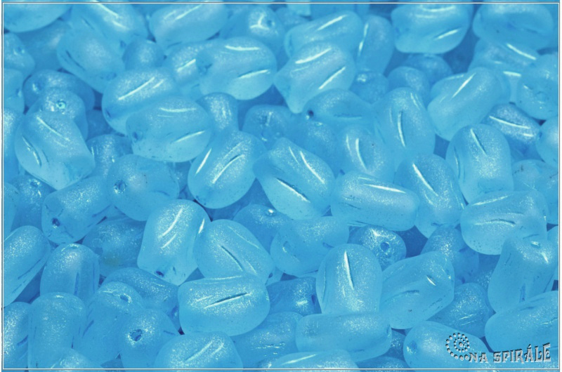 Tulipn - Tulip Mini, 9x7 mm, Crystal Matted Light Blue Wash, 12  ks