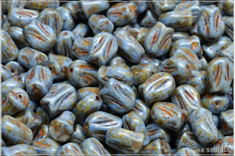 Tulip�n - Tulip Mini, 9x7 mm, Chalk Herbs&Spices Sage, 12  ks