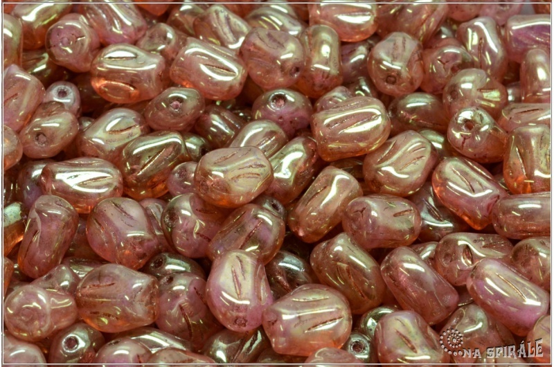 Tulipn - Tulip Mini, 9x7 mm, Crystal-Light Blue Bicolor Red Luster, 12  ks