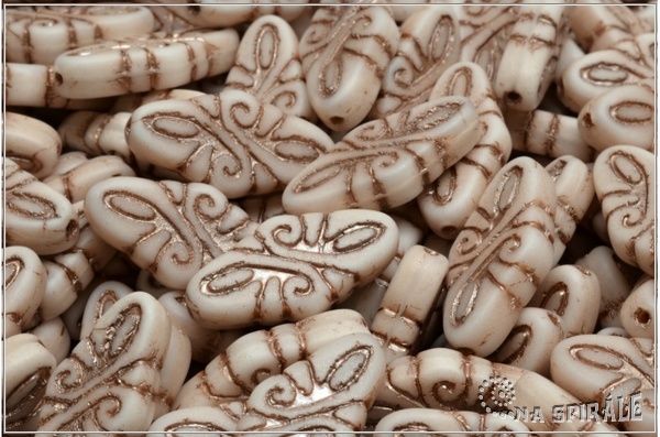 Arabeska-Arabesque, 19x9 mm, Chalk Matted Taupe Wash, 4 ks