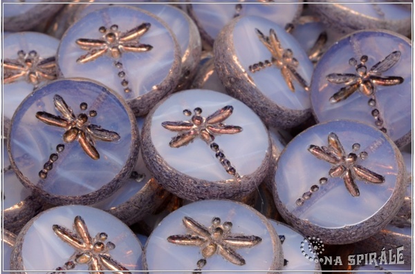 Penzek vka/Dragonfly Coin 17 mm, Violet Opal, Bronze, 1 ks