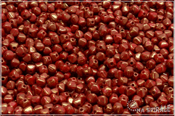 Lucerny 4x4 mm, Opaque Red Violet Teracota, 100 ks