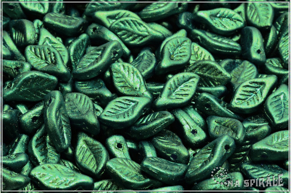 List bobkov 6x12 mm - Gold Shine Dark Green, 20 ks