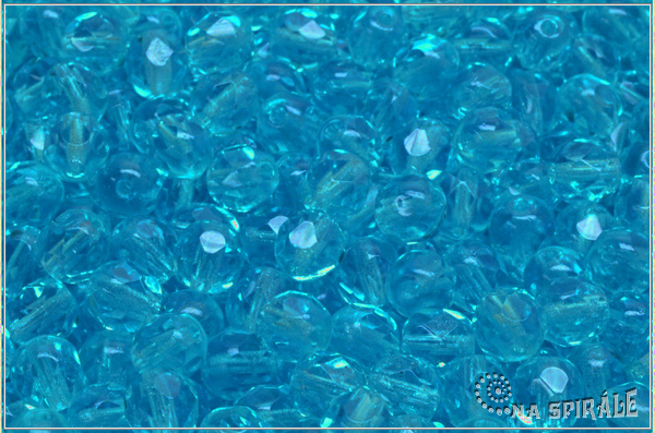 Ohovky 6 mm, Transparent Aquamarine, 20 ks