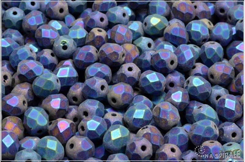 Oh�ovky 6 mm, Metallic Iris Blue Matted, 20 ks