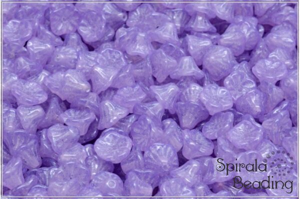 Kytiky - kalky 7x5 mm, Crystal Milky Opal Lilac, 25 ks