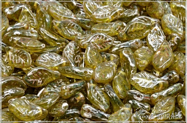 List bobkov 6x12 mm - Olivine, Picasso, 20 ks