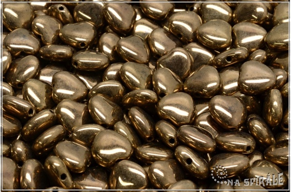 Srdko 8x8 mm, Jet Gold, 15 ks