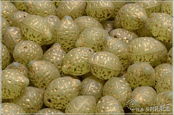 Citron - Lemon 10x14 mm, Citrine Matted Gold Wash, 6 ks