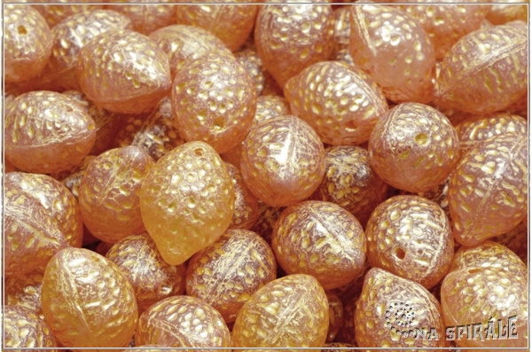Citron - Lemon 10x14 mm, Tangerine Yellow Wash, 6 ks