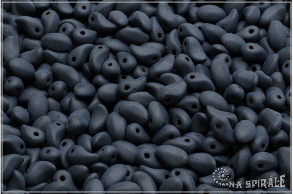 Lily Petal 4x6 mm - Jet Matted, 30 ks