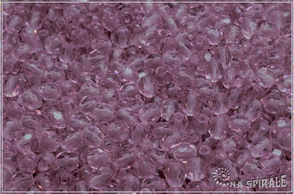 Ohovky 4 mm, Transparent Amethyst, 50 ks