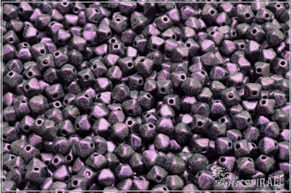 Lucerny 4x4 mm, Jet Polychrome Chameleon Purple, 100 ks