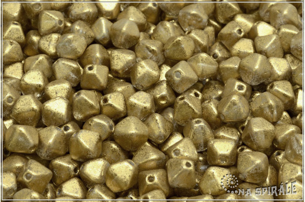 Lucerny 6 mm, Crystal Gold Wash Full, 20 ks